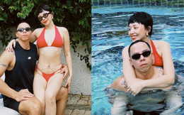 Tóc Tiên diện bikini "cực cháy" khoe body mướt mắt, biểu cảm của Touliver bên bà xã gây chú ý