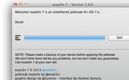 Hướng dẫn jailbreak iOS 7 bằng evasi0n cho tất cả iPhone/iPad