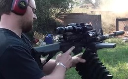 Xem súng trường AR-15 trổ tài bắn hàng trăm viên một phút