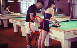 Ngọc Trinh mặc gợi cảm bị "sàm sỡ" ở quán bida