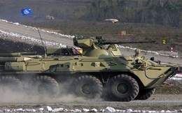 "Cú bắn" của xe bọc thép BTR-82A đã vượt khỏi biên giới Nga