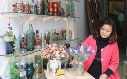 Ngắm những bình hoa tuyệt đẹp làm từ chai lọ cũ