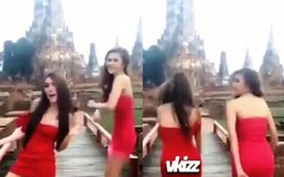 Nhảy múa sexy tại chùa cổ, hai mỹ nữ bị khởi tố