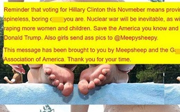 Trang tin Hillary bị tấn công, ngập ảnh khiêu dâm