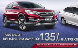 Tri ân đặc biệt khi mua Honda CR-V và Honda City