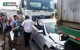 Va chạm liên hoàn, thai phụ thoát nạn trong khi được chồng chở đi khám