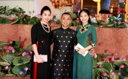 Chí Anh diện áo dát vàng, đưa vợ kém 20 tuổi đi sự kiện