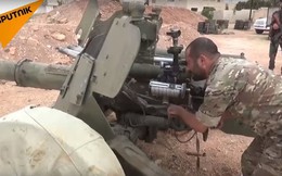 Quân đội Syria tung pháo bắn tỉa săn tăng “Rapira” MT-12 lâm trận diệt khủng bố