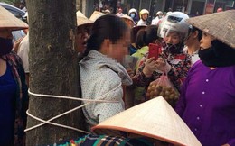 Một phụ nữ bị trói vào gốc cây ở Vĩnh Phúc