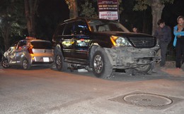 Hiện trường vụ xe sang Lexus đâm hàng chục phương tiện trên phố Hà Nội