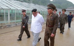 Triều Tiên lần đầu công bố hình ảnh gây sốt: Nhà lãnh đạo Kim Jong-un dầm mưa đi thị sát