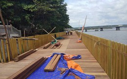 Sàn gỗ lim cầu đi bộ siêu sang ở Huế rạn nứt: Giám đốc trả lời báo chí bị đình chỉ