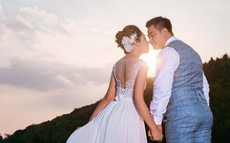 "Hoa hậu trả vương miện" Đặng Thu Thảo ngọt ngào khoá môi vị hôn phu trong ảnh cưới