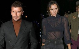 David Beckham bỗng cau mày khó chịu khi đi dự tiệc cùng Victoria và con trai cả Brooklyn