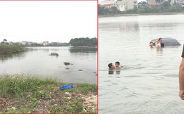 Cho vợ tập lái xe, cả ba người lao xuống hồ ở Đại học Nông Lâm - Bắc Giang