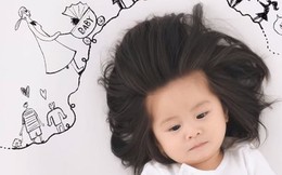 Bé gái 1 tuổi trở thành ngôi sao mạng xã hội nhờ mái tóc dày đến kinh ngạc