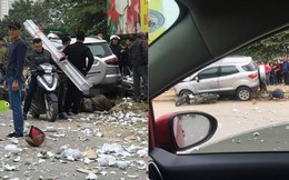 Bát đĩa vỡ tan tành, người nằm gầm xe trong vụ "ô tô điên" tông liên hoàn tại Hà Nội