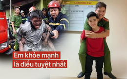 2 bố con nam sinh Hà Nội mang "quà cảm ơn" lớn nhất tặng chiến sỹ PCCC đã cứu mạng mình