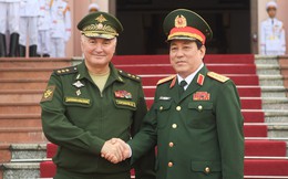 Đại tướng Lương Cường đón đoàn cấp cao Bộ Quốc phòng Liên bang Nga