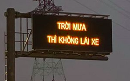 Đơn vị quản lý xin lỗi sau sự cố bảng điện tử hiện "trời mưa thì không lái xe" trên cao tốc ở Sài Gòn