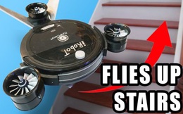 Thất vọng vì robot hút bụi không biết leo cầu thang, YouTuber lắp luôn cánh để nó bay được trong nhà
