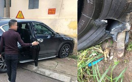 Lao ô tô lên vỉa hè, chủ xe "dính bẫy" và cái kết mất tiền ngay trước mắt
