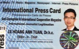 Lần theo tổ chức cấp thẻ “nhà báo quốc tế” cho ông Lê Hoàng Anh Tuấn