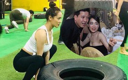 Nhã Phương chăm chỉ tập gym sau khi sinh con cho Trường Giang?