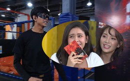 Nhìn thấy chồng cũ, Trương Quỳnh Anh ngồi sụp xuống đất cười vì bất ngờ