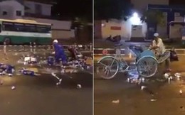 Hàng chục người lao vào "hôi bia" ở trung tâm Sài Gòn, tài xế buồn bã bỏ đi