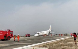“Lạnh gáy” với giây phút máy bay Myanmar chở 88 người tiếp đất “bằng mũi”