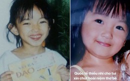 Tích cực khoe ảnh hồi bé, dàn hot girl này khẳng định 1 điều: Gen đẹp đã ăn vào máu!