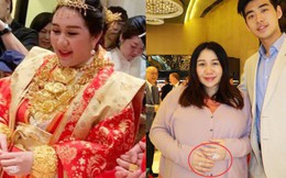 Sau lễ dạm ngõ vàng ròng trĩu cổ, thiên kim sòng bạc Macau nặng nề với bụng bầu sinh đôi, lộ nhẫn kim cương khủng