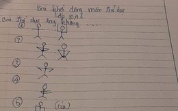Lớp trưởng tâm lý như anh lớn trong nhà, sợ các bạn trong lớp không thuộc bài nên ngồi vẽ tường tận cả 12 động tác thể dục