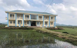 Trường tiền tỷ bỏ hoang giữa cánh đồng, trẻ phải học nhờ trên đất đền