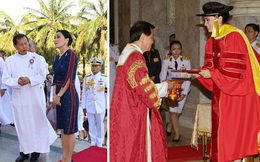 Hoàng hậu Thái Lan rạng rỡ đi dự sự kiện một mình và nhận bằng Tiến sĩ danh dự, vị thế ngày càng vững chắc