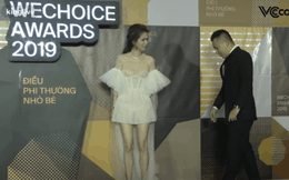 Hài hước nhất thảm đỏ WeChoice Awards 2019: Ngọc Trinh "quạu" với Vũ Khắc Tiệp vì bị giẫm vào đuôi váy