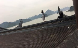"Nam thanh nữ tú" trèo lên mái chùa lớn nhất Việt Nam để chụp ảnh: Những nụ cười xấu xí
