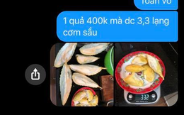 Mua quả sầu riêng với giá 400 nghìn trên mạng, đến khi bổ ra thì thật "hú hồn" vì có 3 lạng ruột và câu trả lời của nhân viên khiến nhiều người tranh cãi