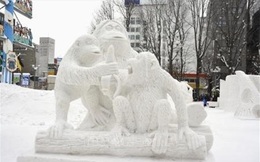 Lễ hội tuyết Sapporo 'điêu đứng' vì nhiệt độ cao hơn bình thường