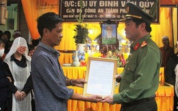 Bộ Công an thăng quân hàm cho đại úy hi sinh khi áp tải nghi phạm về trại tạm giam