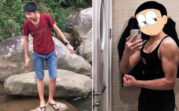 Chàng trai quyết tâm biến thành soái ca 6 múi để có được ánh nhìn từ các bạn nữ: Giờ thì chẳng sợ bị ai chê nữa rồi!