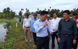 Cà Mau: Ngập diện rộng, một số nơi cho học sinh tạm nghỉ học