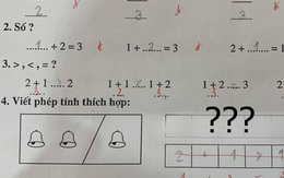 Con gái ghi '1 + 2 = 3' vẫn bị gạch sai, người mẹ thắc mắc hỏi dân mạng liền nhận về lý do 'tâm phục khẩu phục'