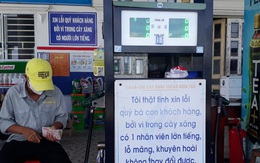 Cận cảnh cây xăng có các slogan "độc nhất vô nhị" ở An Giang