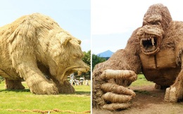 Kinh ngạc loạt quái vật rơm khổng lồ trên cánh đồng Nhật Bản