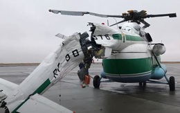 Trực thăng Mi-8 gãy đuôi khi hạ cánh