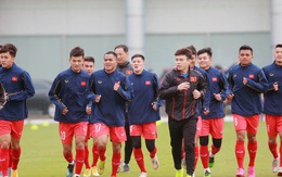 ĐT U22 Việt Nam tập buổi đầu tiên, Việt Cường đeo băng đội trưởng