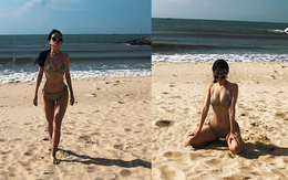 Sĩ Thanh khoe đường cong gợi cảm, tạo dáng táo bạo với bikini