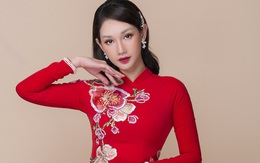 Hot girl Quỳnh Chi xinh đẹp khi diện áo dài cưới